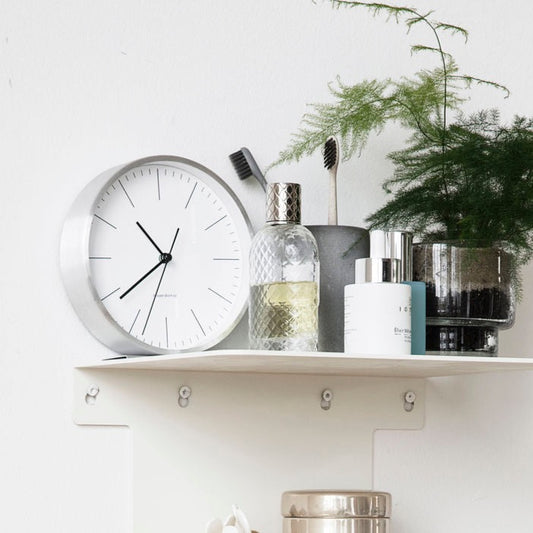 Hannah small silver mantel clock