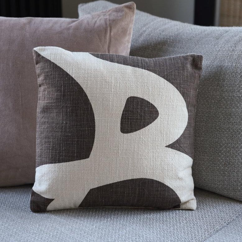 ebrar brown & cream cushion from Bloomingville