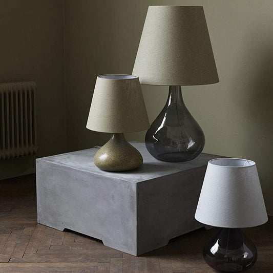 large light green linen lampshade