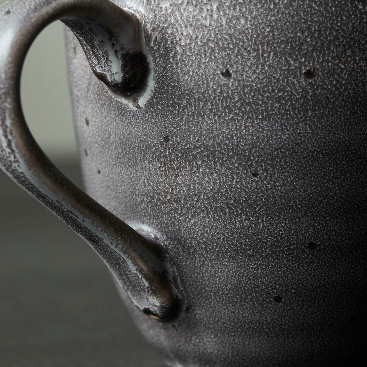 dark grey stoneware nordic mug