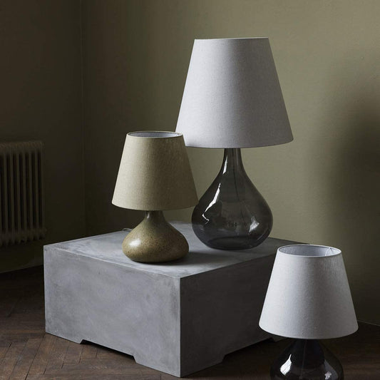 large light grey linen lampshade from house doctor