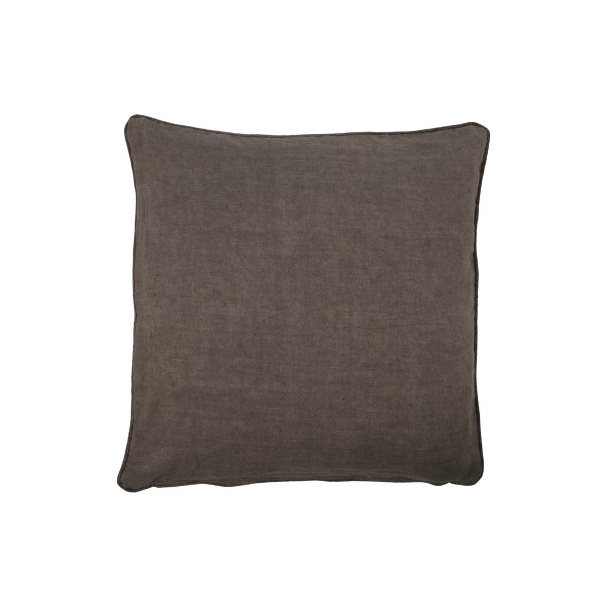 large plain grey/brown square cushion