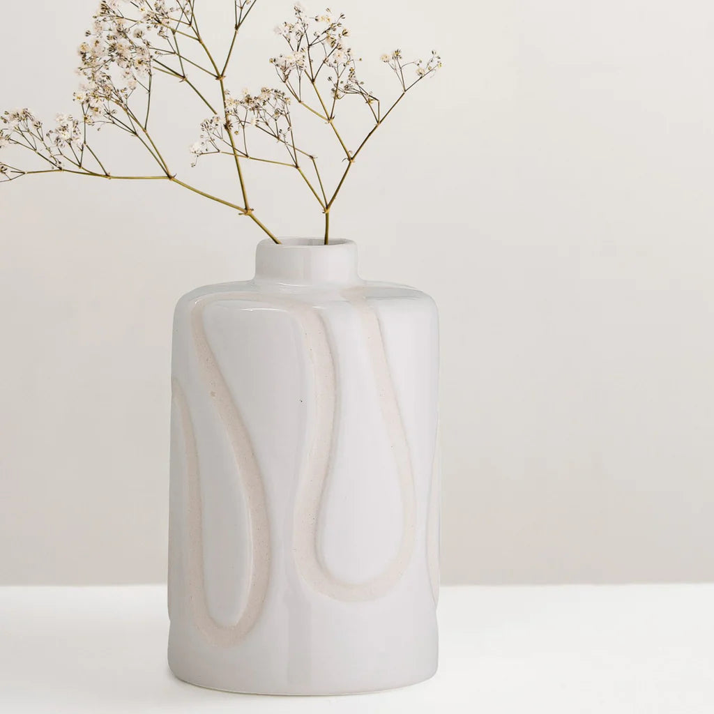 Elice white vase bloomingville