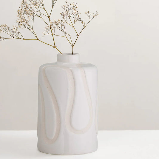 Elice white vase bloomingville