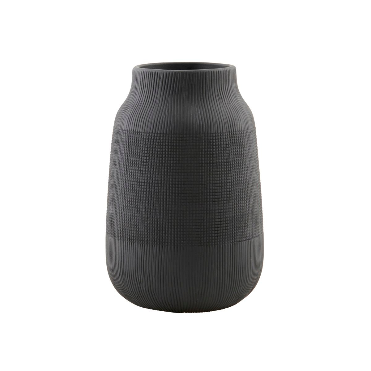 Groove Black Vase