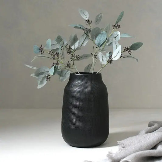 Groove Black Vase