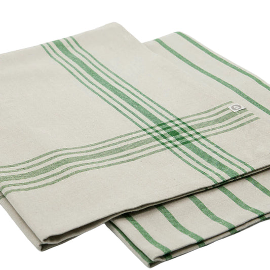 Chef Green & Cream Tea towels