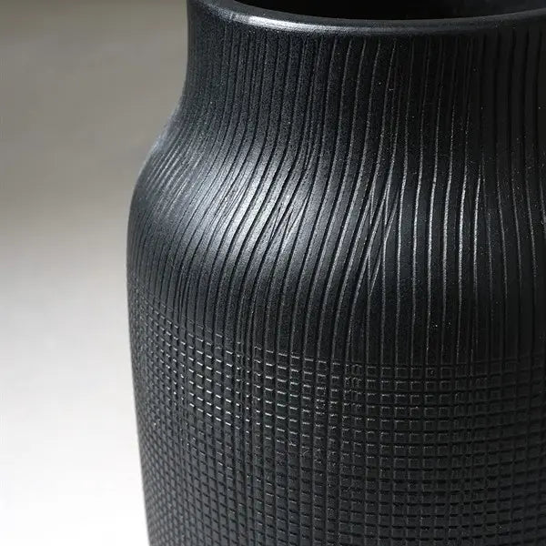 Groove Black Vase