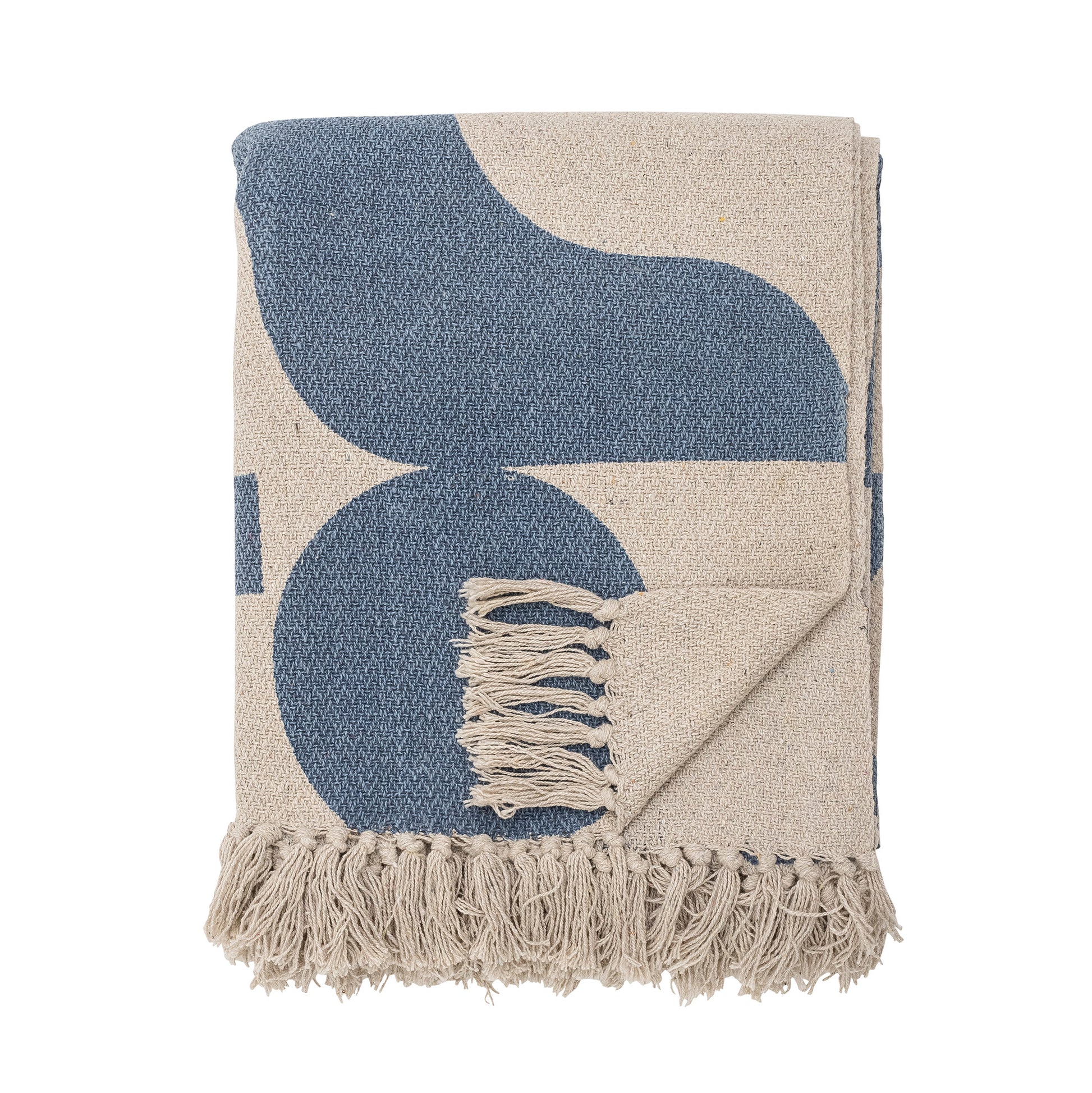 agno blue and cream throw