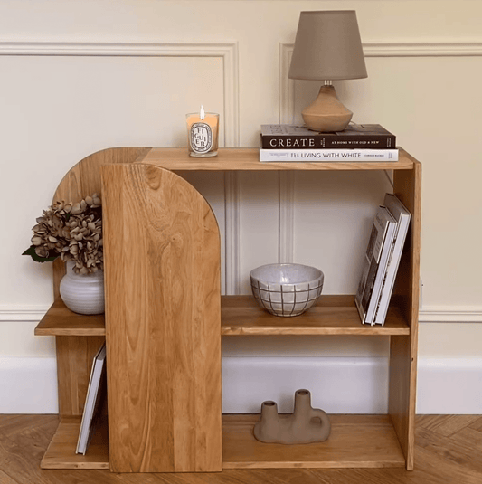 alec brown wooden bookcase