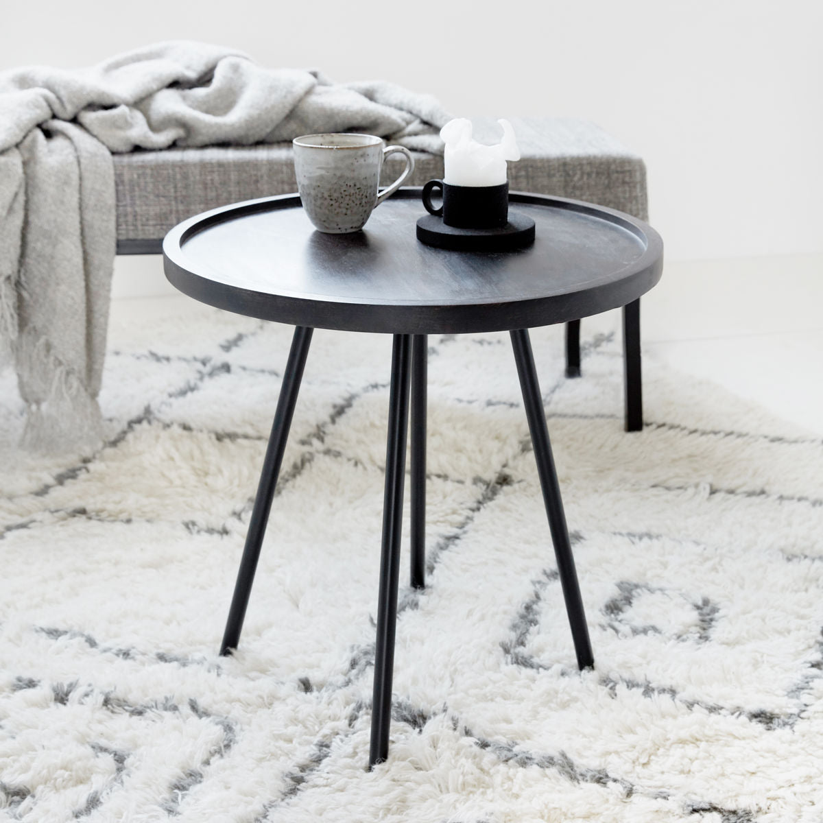 Juco Black round coffee table