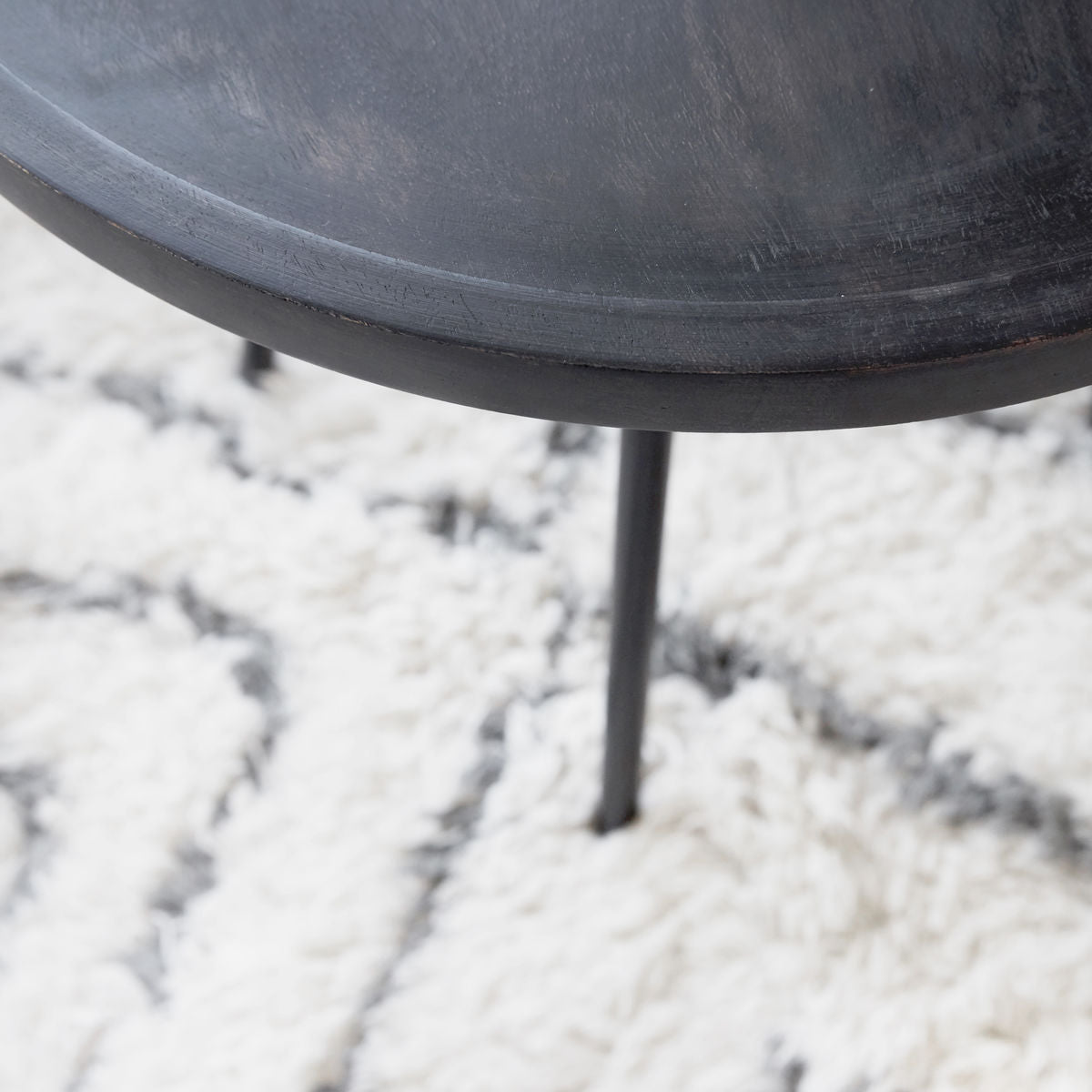 Nordic plain black coffee table