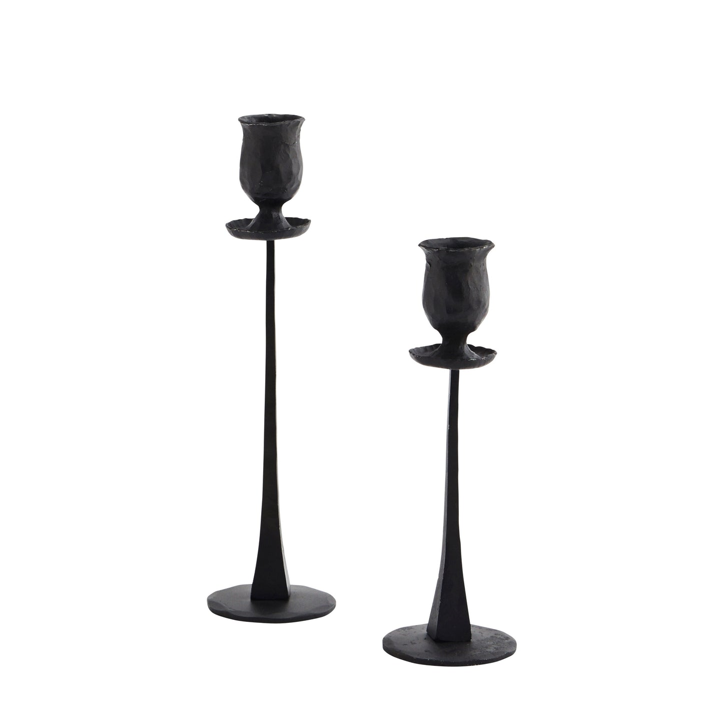 Matte Black Dinner Candle Holders