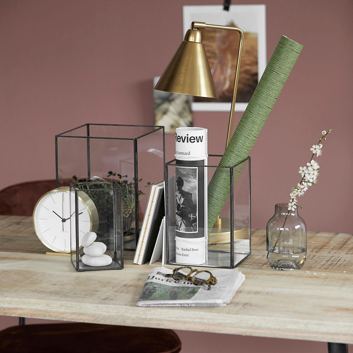 black antique lanterns with glass