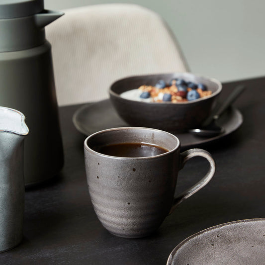 dark grey rustic mug from house doctor