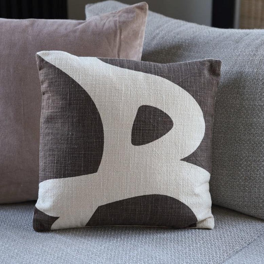 ebrar brown & cream cushion from Bloomingville 