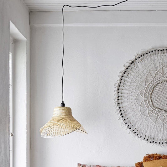 bamboo brown pendant lampshade