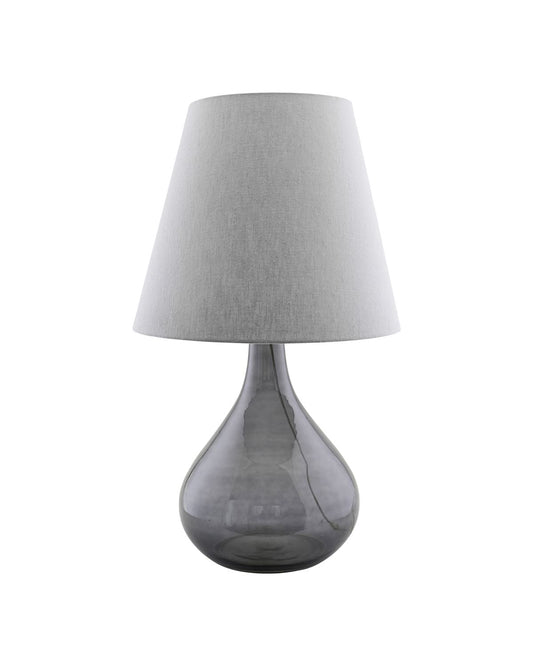large light grey linen lampshade 