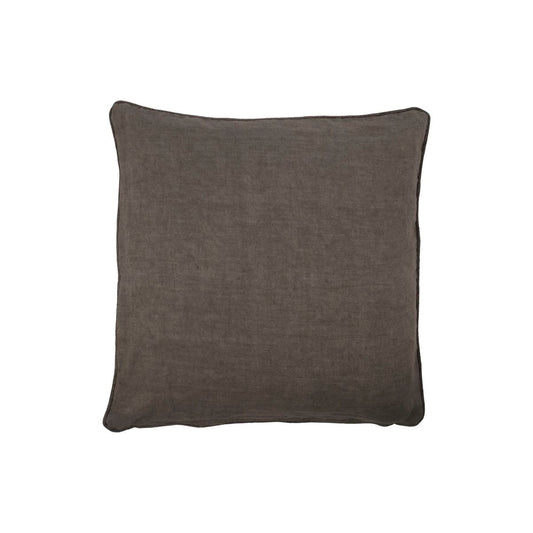 large plain grey/brown square cushion 